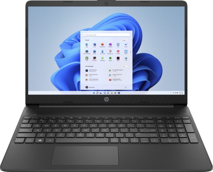 HP 15s-fq0004na Intel Pentium Silver N5030 Laptop 39.6 cm (15.6") Full HD 4 GB DDR4 128 GB SSD Wi-Fi 5 Windows 11 Home in S mode Black (893F7EA#ABU)