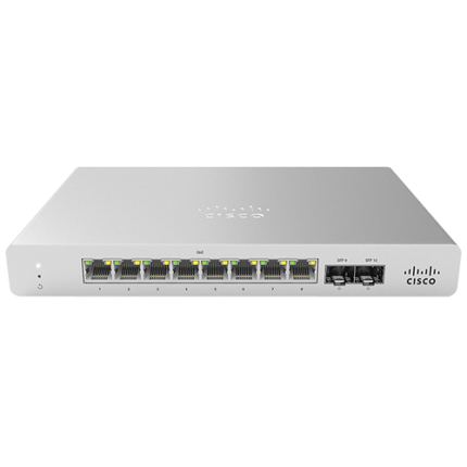 Cisco Meraki Managed L2 Gigabit Ethernet (10/100/1000) Power over Ethernet (PoE) Grey(MS120-8FP-HW)