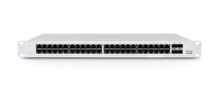 Cisco Meraki MS130-48P Managed L2 Gigabit Ethernet (10/100/1000) Power over Ethernet (PoE) 1U White(MS130-48P-HW)