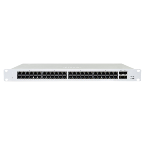 MS130-48P-HW Cisco Meraki MS130-48P Managed L2 Gigabit Ethernet (10/100/1000) Power over Ethernet (PoE) 1U White(MS130-48P-HW) - Image 1