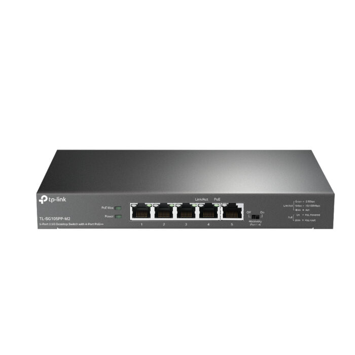 TP-Link 5-Port 2.5G Desktop Switch with 4-Port PoE++(TL-SG105PP-M2)