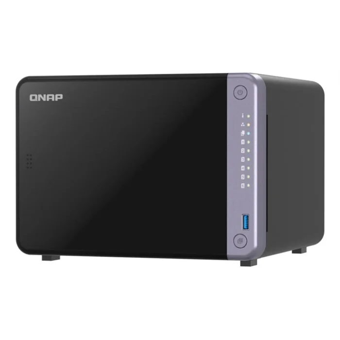 QNAP 6-bay desktop NAS - AL524 4C 2.0GHz 4GB DDR4 RAM (max 16GB) 2 x 10GbE SFP+ 2 x 2.5GbE 1 x PCIe Gen3 2 x USB 3.2 Gen1