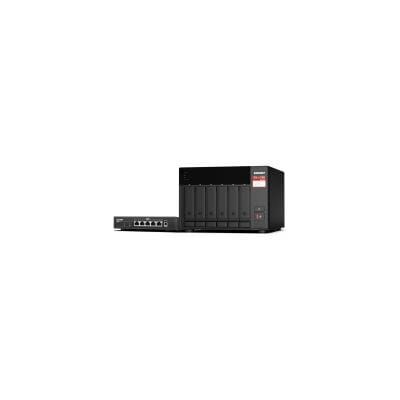 QNAP TS-673A 6-Bay NAS Enclosure w/ QSW-1105-5T 5-Port Unmanaged 2.5GbE Switch(TS-673A-8G-SW5T)