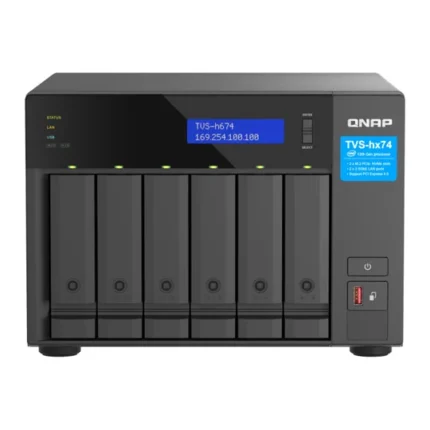 QNAP TVS-h674 NAS Tower Intel® Core™ i3 i3-12100 16 GB DDR4 QuTS hero Black(TVS-h674-i3-16G)