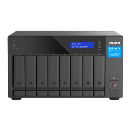 QNAP TVS-h874 NAS Tower Intel® Core™ i7 32 GB DDR4 0 TB QuTS hero Black