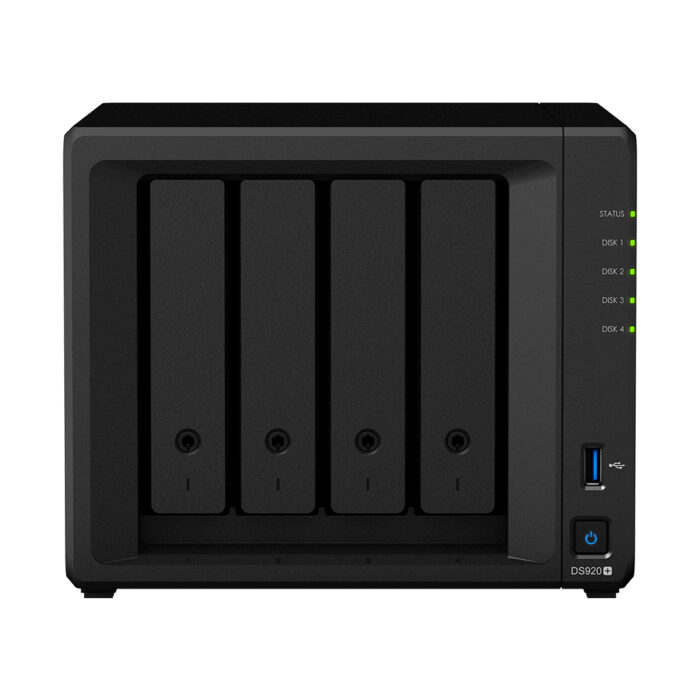 Synology DiskStation DS920+ NAS/storage server Mini Tower Intel® Celeron® J4125 4 GB DDR4 DiskStation Manager Black