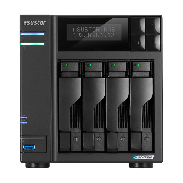 Asustor LOCKERSTOR 4 Gen2 (AS6704T) NAS Desktop Ethernet LAN Black N5105 - Image 1