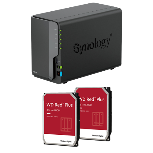 DS224+8TB-RPL Synology DS224+ 2-Bay 8TB NAS w/ 2x4TB Red Plus Hard Drive Bundle(DS224+/8TB-RPL) - Image 1