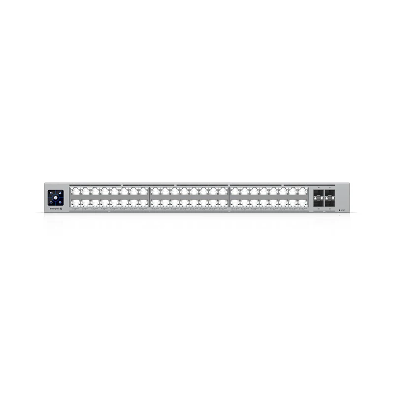 the-tech-geeks-Ubiquiti-ECS-48-PoE_2150W__front2 Enterprise-grade 48-port, Layer 3 Etherlighting™ PoE+++ switch with Stacking support and high-capacity 10 GbE RJ45 and 25G SFP28 connections for high availability system design. - Image 1