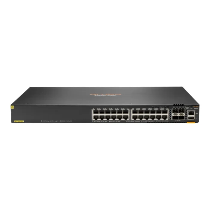 JL725B HPE Aruba Networking CX 6200F 24G Class-4 PoE 4SFP+ 370W Managed L3 Gigabit Ethernet (10/100/1000) Power over Ethernet (PoE) 1U(JL725B) - Image 1