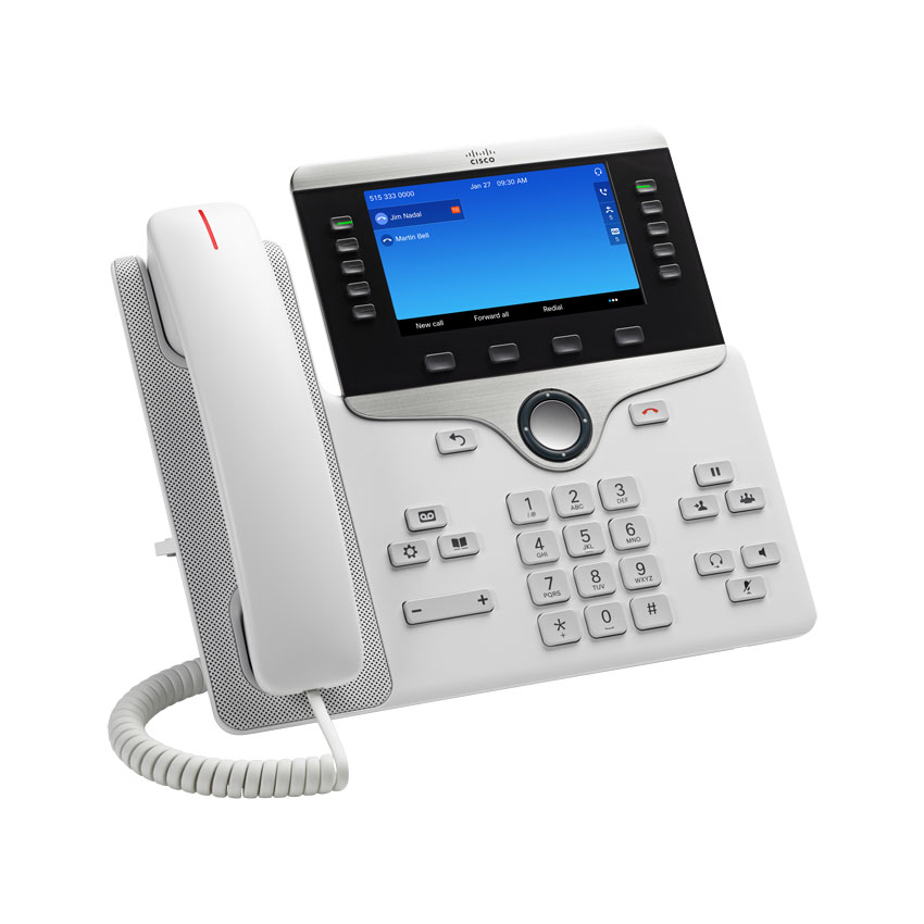 CP-8851-W-K9 Cisco 8851 IP phone White 5 lines LCD(CP-8851-W-K9=) - Image 1
