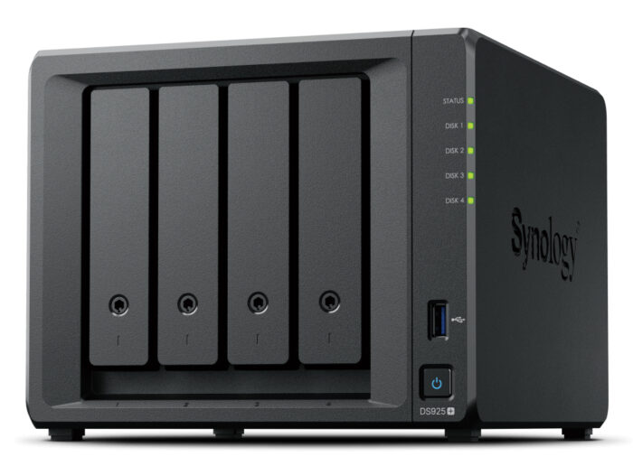 Synology DS925+ 4-Bay NAS Enclosure w/ 2 x M.2 NVMe Slots (4GB RAM) - Image 1