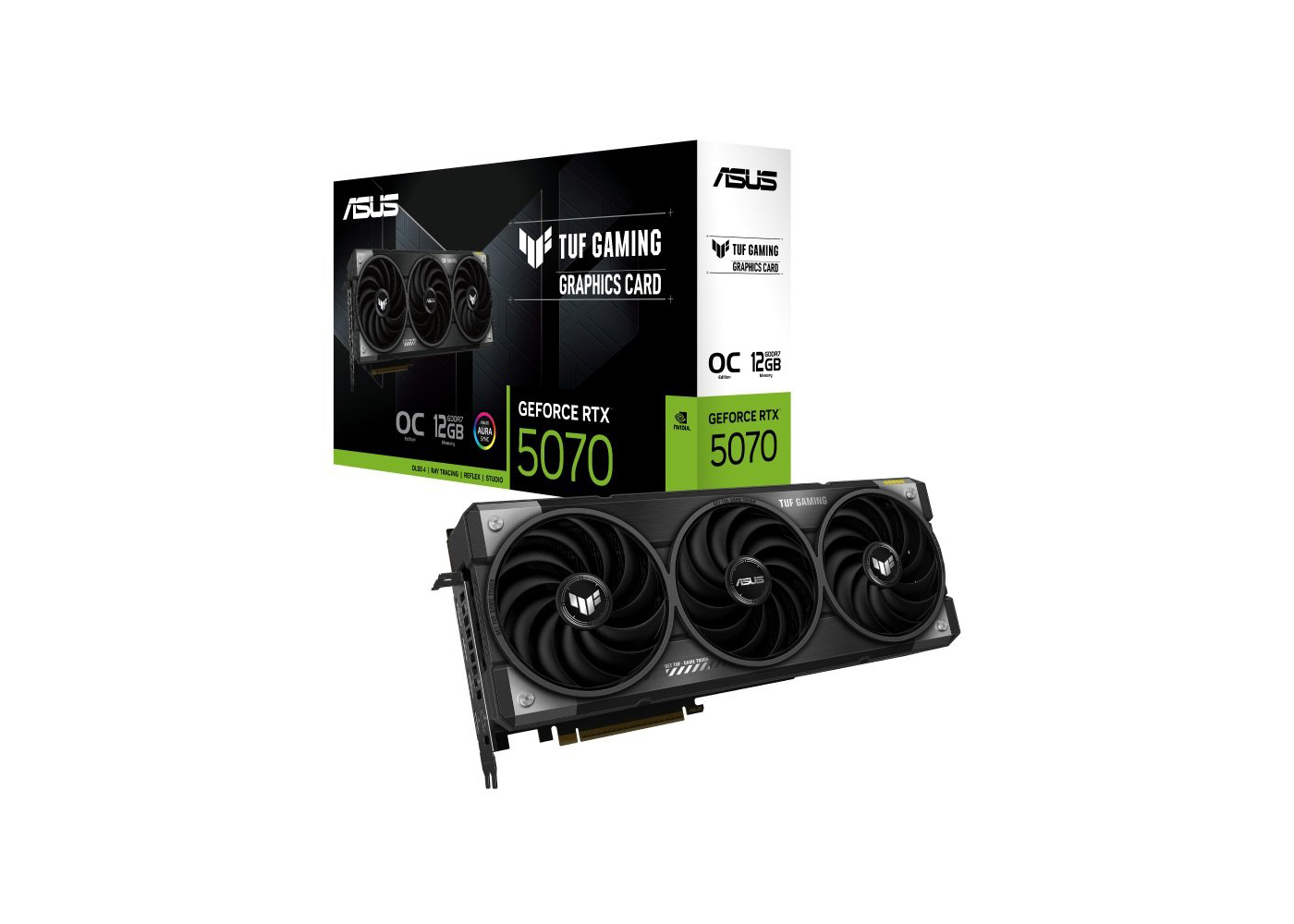90YV0LZ0-M0NA00 ASUS GeForce 90YV0LZ0-M0NA00 RTX 5070 TUF Gaming OC 12GB GPU - Image 1