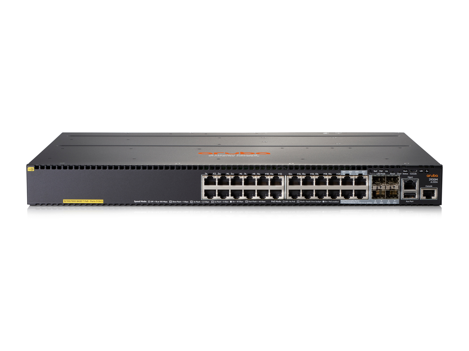 JL320A HPE Aruba JL320A Networking 2930M 24G PoE+ 1‑slot Switch