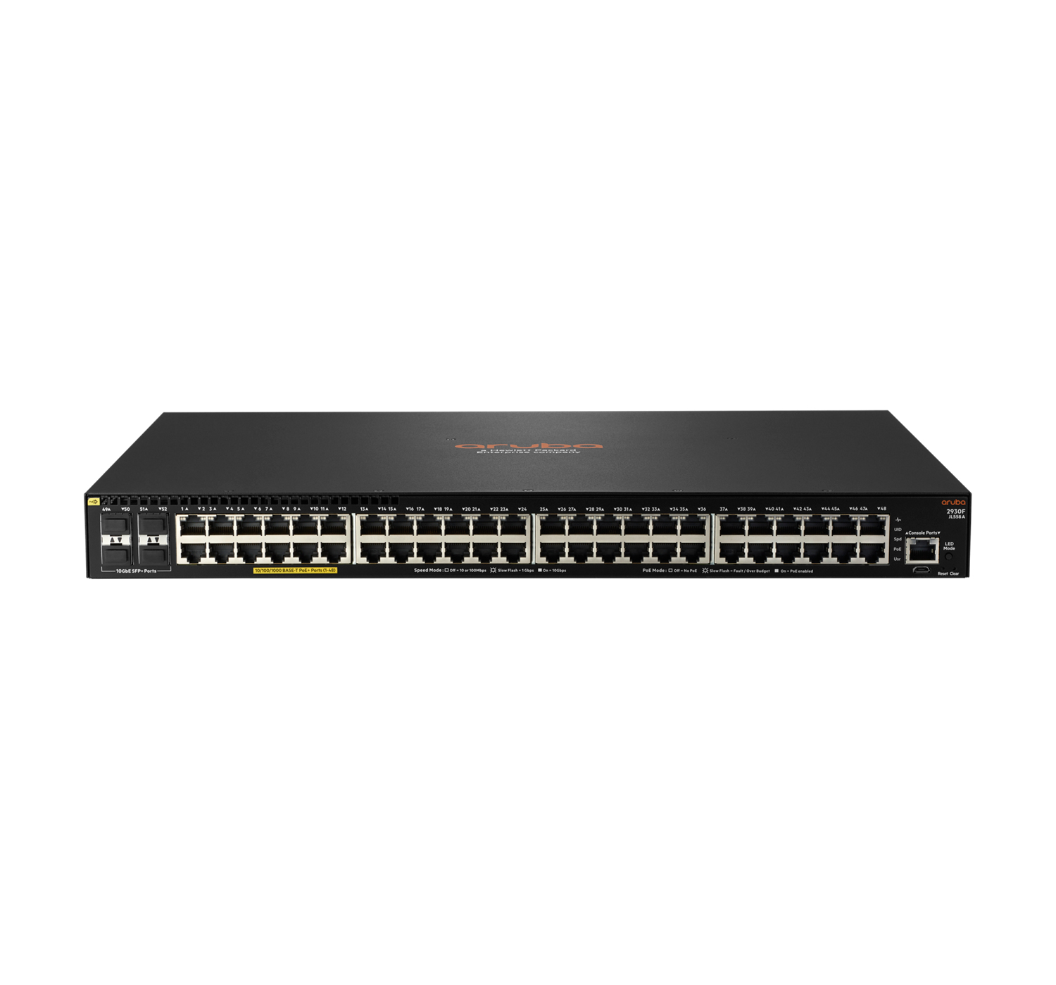 JL558A HPE Aruba JL558A Networking 2930F 48G PoE+ 4SFP+ 740W Switch