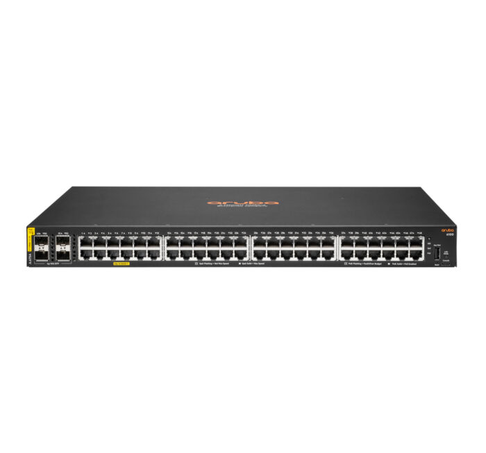 HPE Aruba  JL675A 6100 48G Class4 PoE 4SFP+ 370W Switch - Image 1