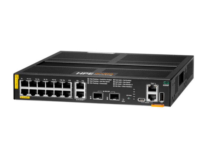 R8Q72A HPE Aruba Networking CX 6200F 12G Class4 PoE 2G/2SFP+ 139W Switch (R8Q72A) - Image 1