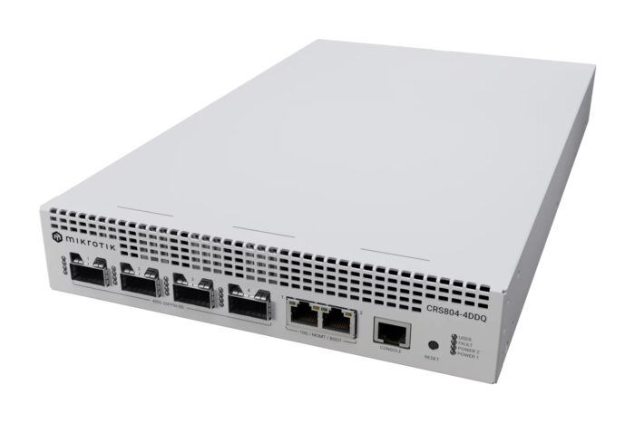 Mikrotik CRS804-4DDQ-HRM network switch 10G Ethernet (100/1000/10000) Grey - Image 1